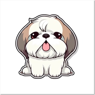 Kawaii Shih Tzu Posters and Art